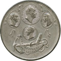 Medal - William IV Corn Laws, white metal