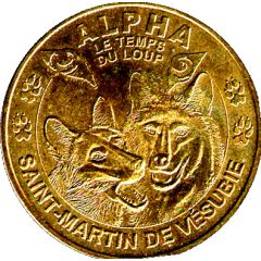 Monnaie de Paris Tourist Token - Saint-Martin de Vésubie Alpha - Le temps du loup - Les 2 loups