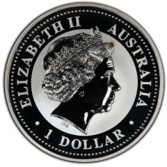 1 Dollar - Elizabeth II 4th Portrait - Australian Kookaburra - Connecticut Privy