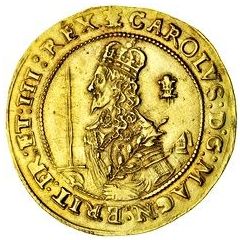 Triple Unite - Charles I Oxford mint, with scarf