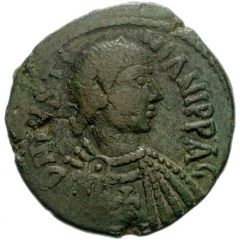 40 Nummi - Justinian I Carthage, Officina Letter, Bust Right