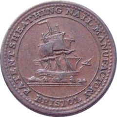 1 Farthing Bristol - Patent Sheathing Nail Manufactory