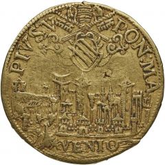 Double Gold Ecu - Pius V Charles of Bourbon Legate, Georges of Armagnac Co-Legate