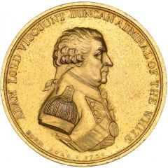 Medal - George III Battle of Camperdown, J.G. Hancock, gilt