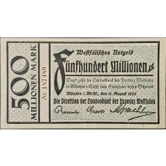 500 000 000 Mark Landesbank der Provinz Westfalen