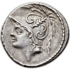 Denarius Minucia: Quintus Minucius Thermus, Q•THERM•MF