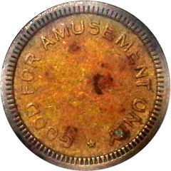 Token - Good For Amusement Only Diamond, Brass, 21 mm