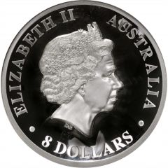8 Dollars - Elizabeth II 4th Portrait - Koala - Silver Proof Coin