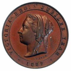 Medal - Victoria Golden Jubilee, Heaton, bronze, 32mm
