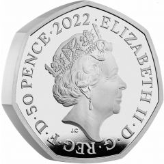 50 Pence - Elizabeth II BBC Centenary, Silver Piedfort