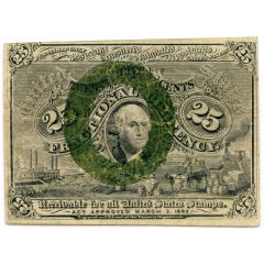 25 Cents `Fractional Currency` - 2nd issue
