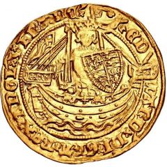 1/2 Noble - Edward III Post-Treaty period, Calais mint