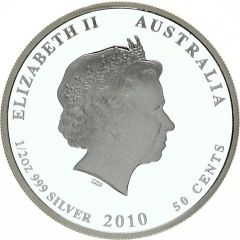 50 Cents - Elizabeth II 4th Portrait - Moray Eel