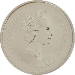 50 Dollars - Elizabeth II 3rd Portrait - Koala - Platinum