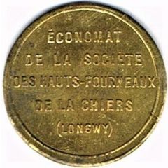 50 centimes - Economat de la Société des Hauts-Fourneaux de la Chiers - Longwy [54]