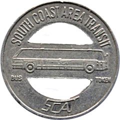 Bus Token - South Coast Area Transit Ventura, California