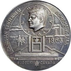 Medallion - Sudbury `Numismatic Park` Kennedy Half Dollar Memorial