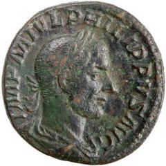 Sestertius - Philippus I PAX AETERNA S C, Pax