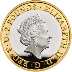 2 Pounds - Elizabeth II Mayflower, Silver Piedfort