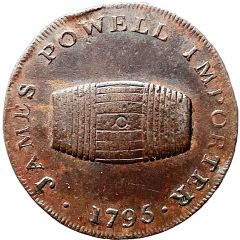 1/2 Penny Monmouthshire - Abergavenny / J. Powell