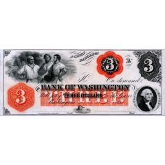 3 Dollars Bank of Washington - North Carolina