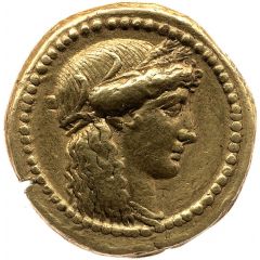 Aureus Mussidia: Lucius Mussidius Longus, L·MVSSIDIVS LONGVS