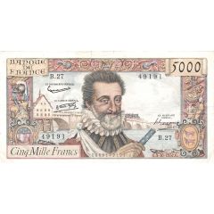 5000 Francs - Henri IV type 1957