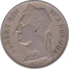 1 Franc - Albert I French text
