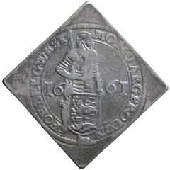 1 Silver Ducat Date obverse, klippe, piedfort at 1.5 weight