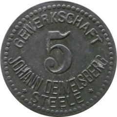 5 Pfennig - Steele Gewerkschaft Johann Deimelsberg
