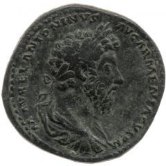 Sestertius - Marcus Aurelius TR POT XIX IMP II COS III S C