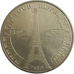Monnaie de Paris Tourist Token - Paris Tour Eiffel - 1889 - 324m
