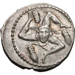 Denarius Cornelia: Lucius Cornelius Lentulus Crus, LENT MAR COS, Apollonia-Mordiaeum mint