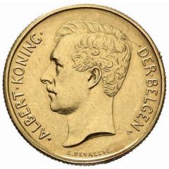 2 Francs - Albert I Dutch text, Pattern