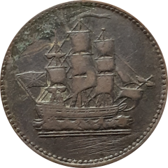 1/2 Penny Imitation - Ships, Colonies and Commerce