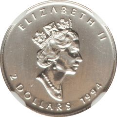 2 Dollars - Elizabeth II 3rd Portrait, 1/15 oz. Platinum Bullion Coinage