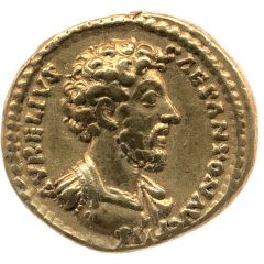 Aureus - Marcus Aurelius TR POT XIII COS II, Apollo