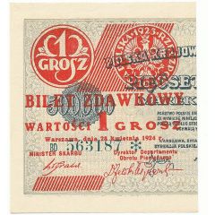 1 Grosz Bilet Zdawkowy