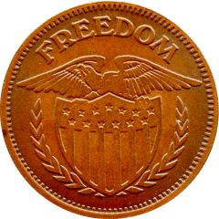 Token - No Cash Value Eagle, Freedom, 29 mm, Bronze
