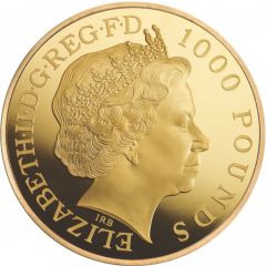 1000 Pounds - Elizabeth II Royal Christening, Gold Proof