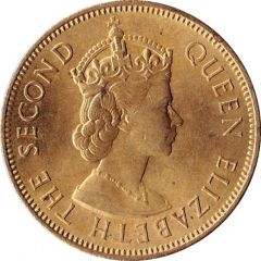 1 Penny - Elizabeth II Arms with supporters