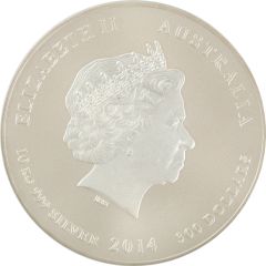 300 Dollars - Elizabeth II 4th Portrait - Year of the Horse - Silver Bullion Coin