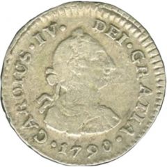 1/2 Real - Carlos IV Numeral IV - Carlos III portrait