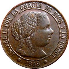 1/2 Centimo de Escudo - Isabel II