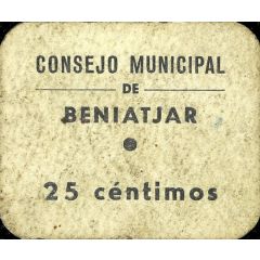 25 Céntimos Beniatjar