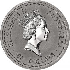 100 Dollars - Elizabeth II 3rd Portrait - Koala - Platinum