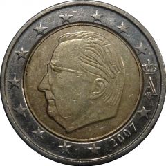 2 Euros - Albert II 2nd map, 1st type, 1st portrait
