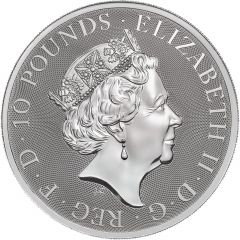 10 Pounds - Elizabeth II Griffin of Edward III, 10 oz Fine Silver