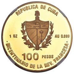 100 Pesos Bastille, Piedfort