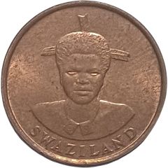 1 Cent - Mswati III 1st portrait